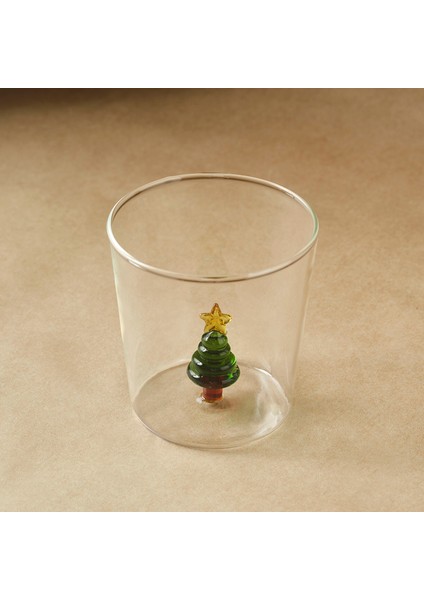 New Year Yılbaşı Boise Çam Ağacı Detaylı Su Bardağı