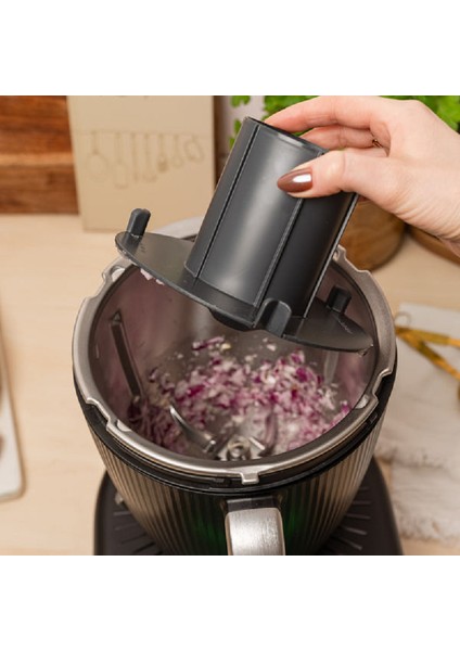 Wundermix Miximizer Thermomix Mutfak Robotu Tm7, Tm6 ve Tm5 Için Karıştırma Kabı Hacim Azaltma Aparati modelleri