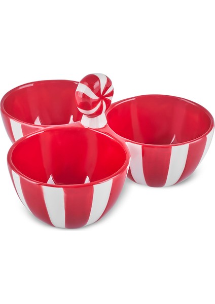 New Year Yılbaşı Candy Twist Bölmeli Çerezlik 21,5 cm