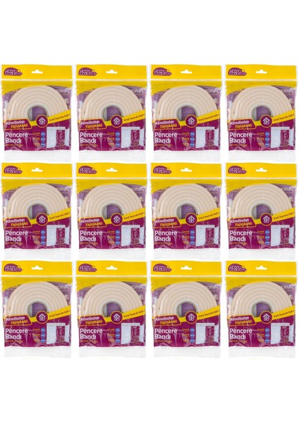 Süngerli Pencere Bandı 5 Metre (12 Li Set)