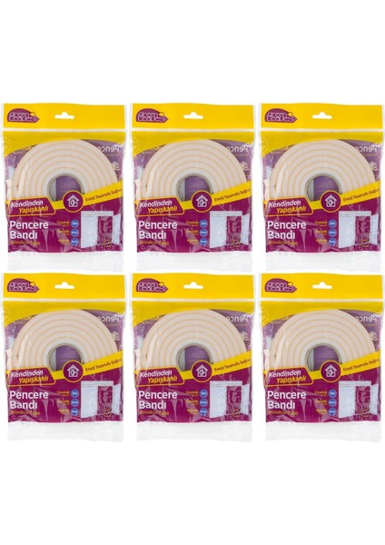 Süngerli Pencere Bandı 5 Metre (6 Lı Set)