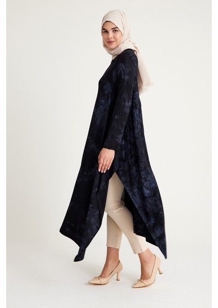 1220_ASIMETRIK Kesim Plistre Tesettür Tunik modelleri