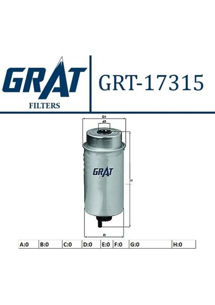 17315 Yakit Filtresi YC159176AC