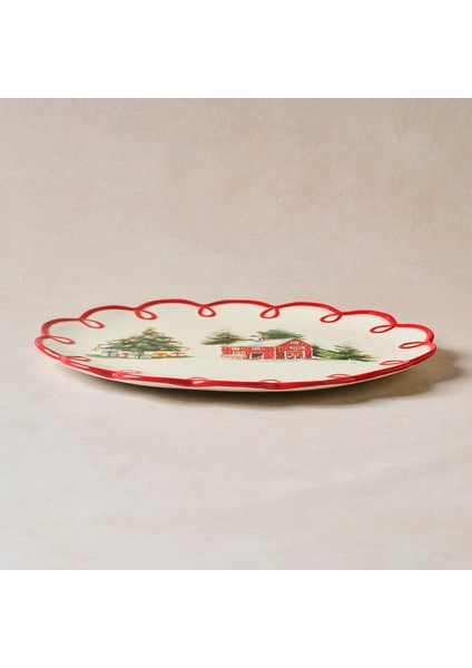 New Year Yılbaşı Cottage Kayık Tabak 30,5 cm fiyatları