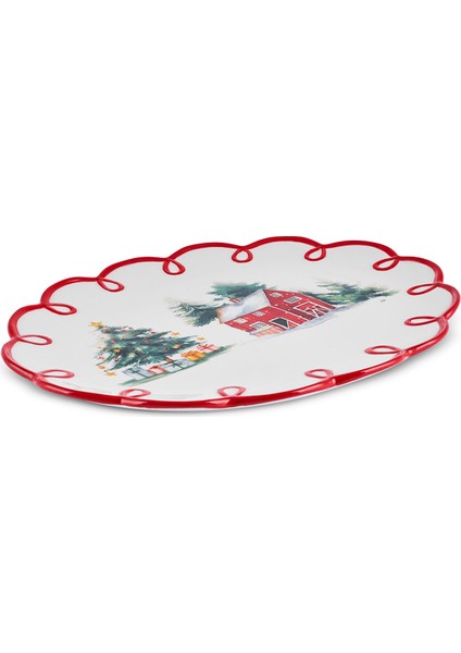 New Year Yılbaşı Cottage Kayık Tabak 30,5 cm indirimleri