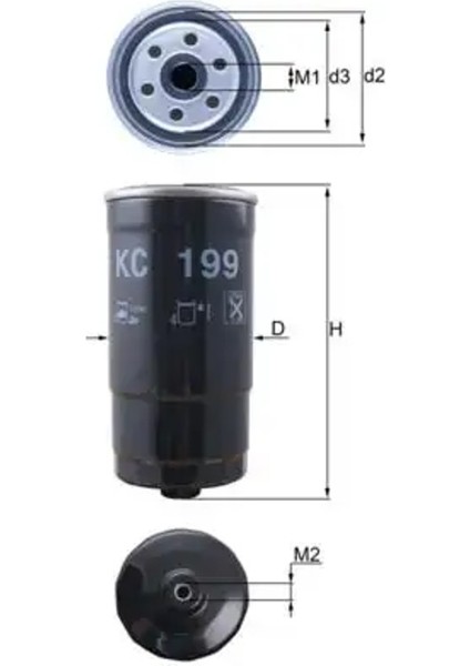KC199 Yakit Filtresi 3192226900 3192226901 319223A800