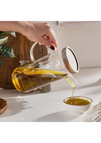 Mova Akasya Cam Yağdanlık 1000 ml