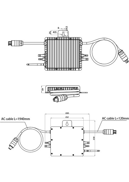 SUN1300G3-EU-230 1300 W Mikro Inverter Invertör , Entegre Wifi Modülü IP67 fırsatları