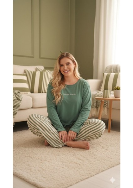 Yeşil Büyük Beden Pijama Takımı fiyatları