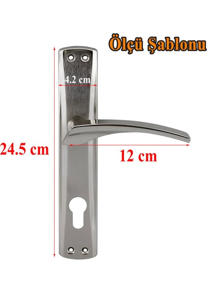 Kapı Kolu Nikel Inox Dış Kapı Kolu Yale Aynalı Sağa Sola Uygun Ön Arka Dış Kapısı 1 Takım fiyatları
