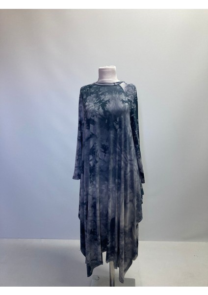 1220_ASIMETRIK Kesim Plistre Tesettür Tunik