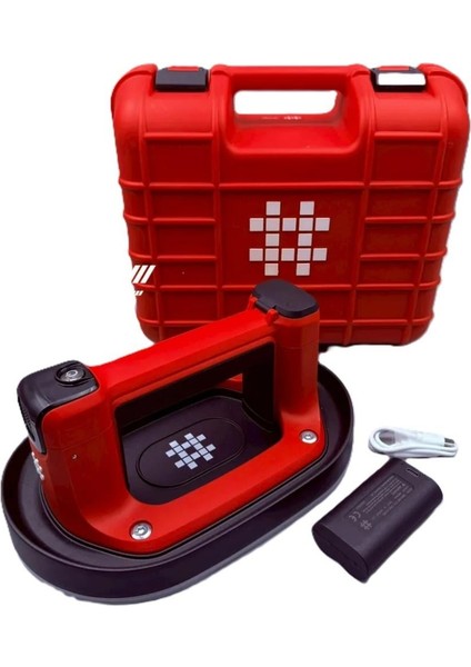 6108 Şarjlı Hava Pompalı Dijital Vantuz - Cam Granit Seramik Ayna Taşıma Vantuzu indirimleri