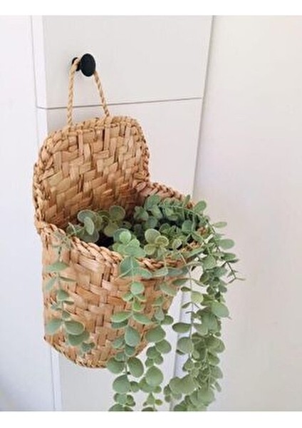 Dekoratif Hasır Sepet Krem Renk 27 cm Düz Tema ile Şık Tasarım indirimleri