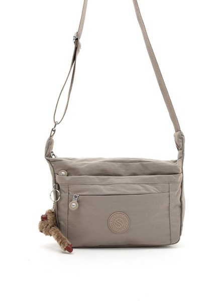 Kadın Suya Dayanıklı Kumaş Çok Gözlü Çapraz Askılı Okul Seyahat ve Omuz Çantası Kum