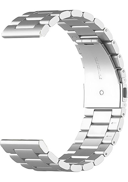 Haylou Rs4 Plus ile Uyumlu Kordon Klasik Baklava Model Paslanmaz Çelik Metal Kayış