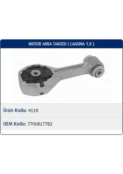 M4119 Motor Takozu (Arka) 7700817782