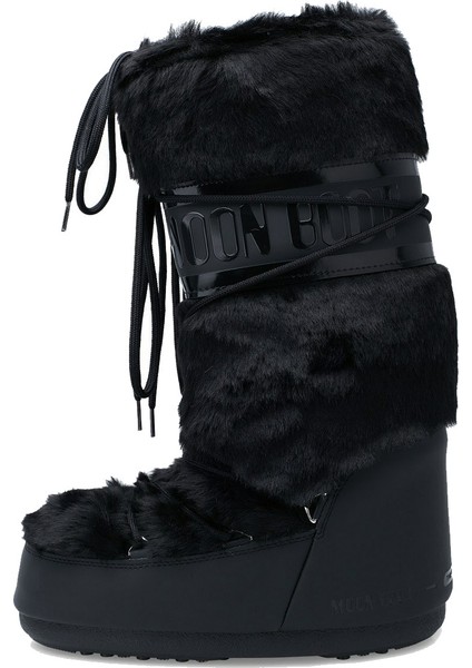 Mb Icon Faux Fur Kadın Siyah Kar Botu