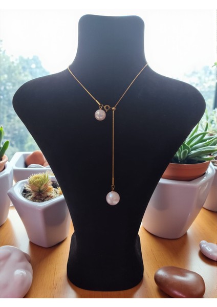 Vividcharm Pembe Inci Paslanmaz Kolye