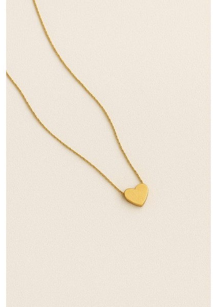 Paslanmaz Çelik Ince Zincir Mini Kalp Kolye-Gold modelleri
