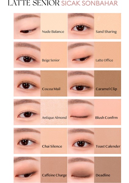 Hafif Dokulu Yoğun Renklere Sahip Göz Farı Paleti CLIO Pro Eye Palette Air (08 Latte Senior)