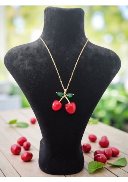 Vividcharm Paslanmaz Çelik Kiraz Kolye