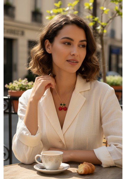 Vividcharm Paslanmaz Çelik Kiraz Kolye modelleri