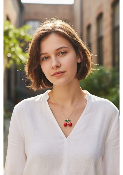 Vividcharm Paslanmaz Çelik Kiraz Kolye fırsatları