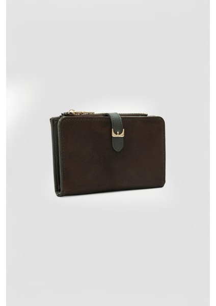 Kemerli Alpha Cüzdan Süet Kahve indirimleri