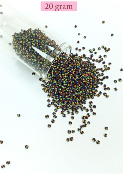 Dökme Cam Kum Boncuk (11/0) 2 mm - 20 Gram - Üç Renkli - BNC032