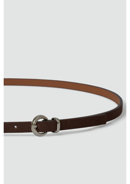 Süet Ince Kemer Kahve fırsatları