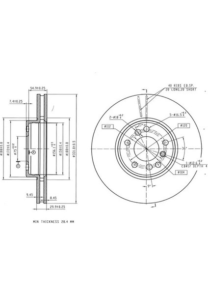 50646 Fren Diski On 34116756045 (2 Adet Fiyatıdır)