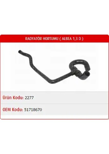 M2277 Radyator Hortumu Alt 51718670