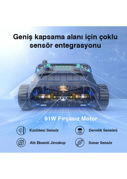 Wybot S2 Pro Kablosuz Havuz Robotu 300M2 Havuzlar Için indirimleri