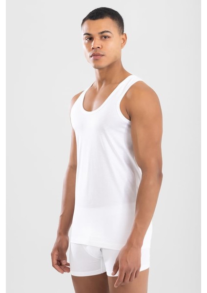 Erkek Pamuklu Klasik Regular Düz Atlet 3'lü Paket Beyaz fiyatları