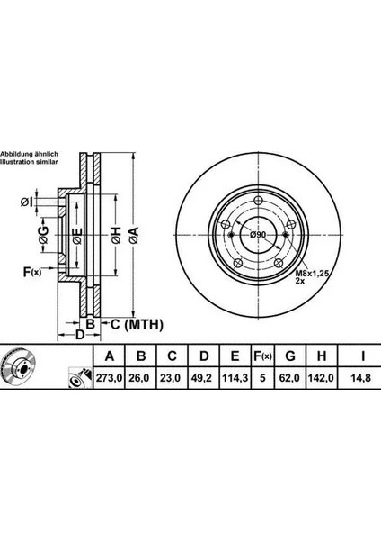 50253 Fren Diski On 4351202180 (2 Adet Fiyatıdır)