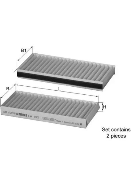LA392S Polen Filtresi 68111091A0 6811109530