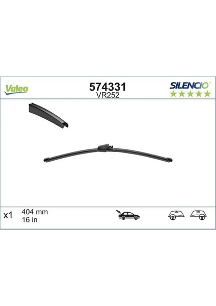 574331 Arka Silecek Supurgesi 1Z5955425 5J9955425A 5J9955425B