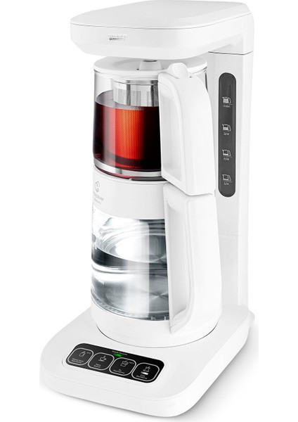 Çaysever Robotea Pro Connect 4 In 1 Konuşan Cam Çay Makinesi Matte White fiyatları