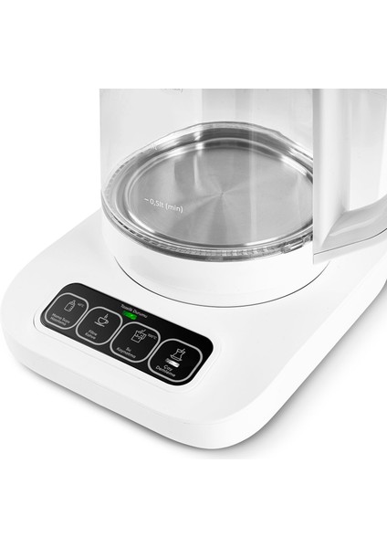 Çaysever Robotea Pro Connect 4 In 1 Konuşan Cam Çay Makinesi Matte White fırsatları