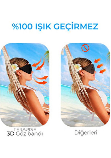 3D Uyku Göz Bandı Pudra İpeksi Yumuşaklıkta Konforlu Kullanım için Tasarlandı