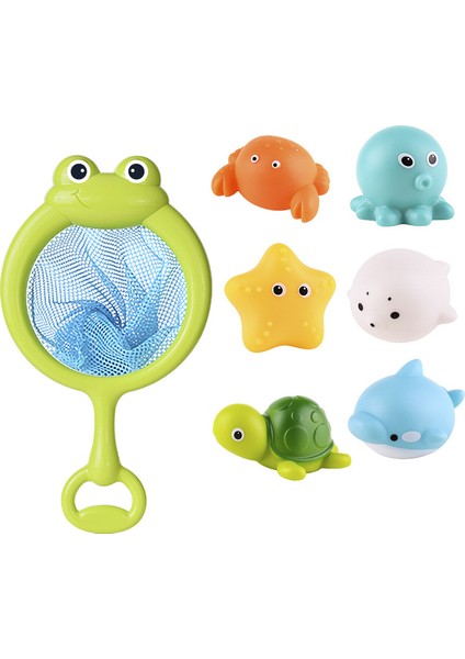 Bebek Banyo Oyuncakları Kaplumbağa Fışkırtma Ağı Balıkçılık Köpekbalığı Çocuk Hayvan Tutam Yüzen Su Oyun Oyuncakları (Yurt Dışından)