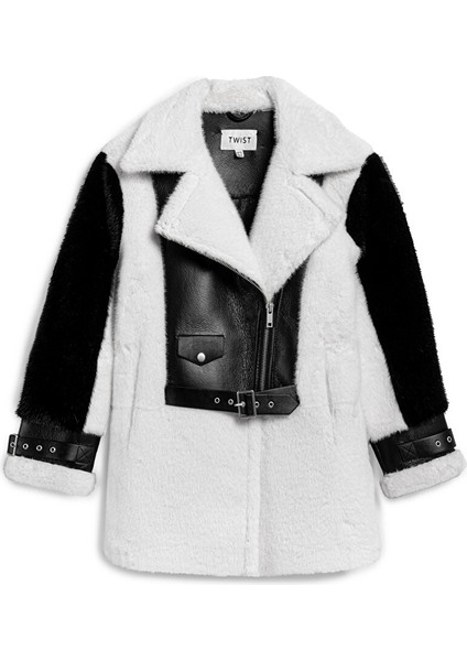 Suni Deri Mıx Kruvaze Mont TW6250012219018
