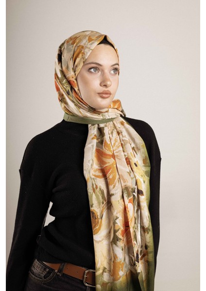 Desenli Pamuk İpek Şal Desen-2 modelleri