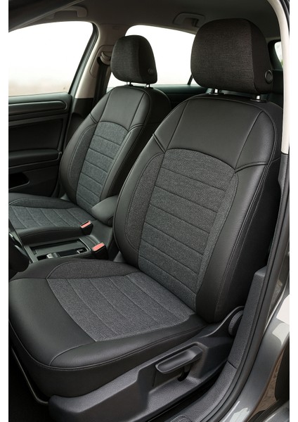 Volkswagen Golf 6 Tridline Hatchback Aracınıza Uyum Sağlayan Tam Takım Oto Koltuk Kılıfı - Keten Deri Detay - Zeus Model