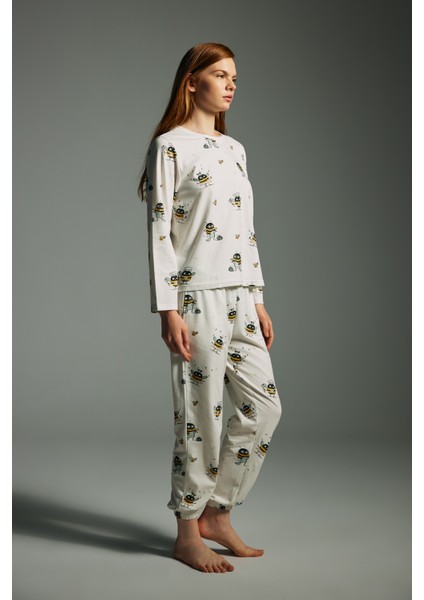 Kadın Pamuklu Uzun Kollu Pijama Üstü fiyatları