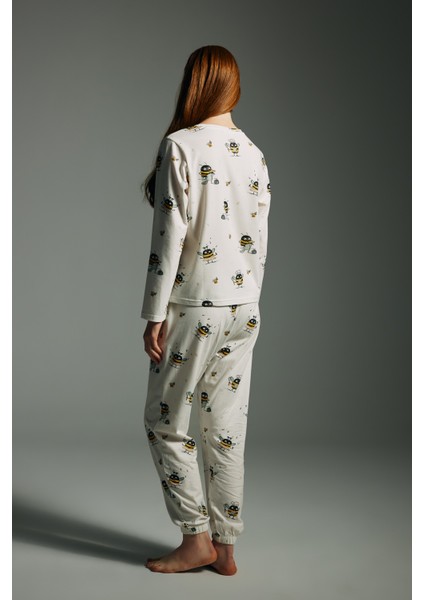 Kadın Pamuklu Uzun Kollu Pijama Üstü fırsatları