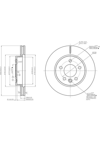 50426 Fren Diski On 2H0615301A (2 Adet Fiyatıdır)