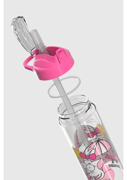 Falcon Kral Şakir Canan Desenli 630 ml Pipetli Tritan Çocuk Matara 222031 Pembe modelleri