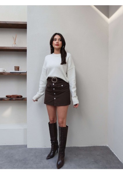 Kapak Cepli Denim Etek fiyatları