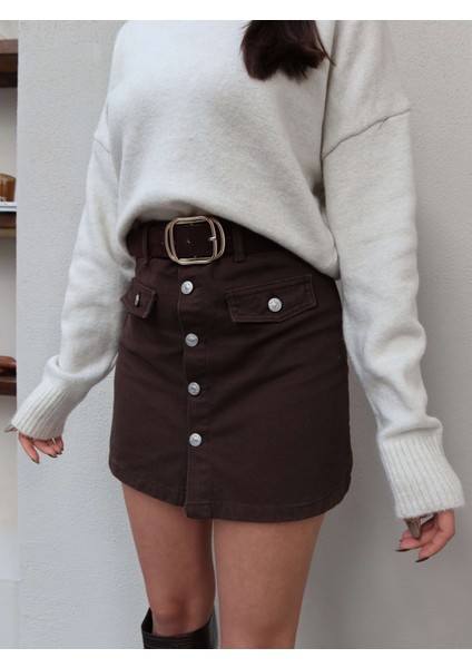 Kapak Cepli Denim Etek indirimleri